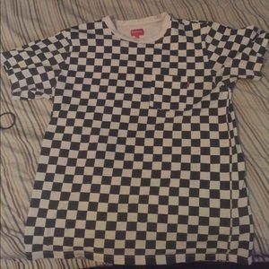 SUPREME checkered pocket t shirt